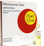 Мелоксикам-Тева, раствор для внутримышечного введения 15 мг/1.5 мл 5 шт ампулы