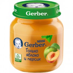 Пюре Gerber яблоко персик с 5 мес 130 г